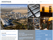 Tablet Screenshot of northam.co.za